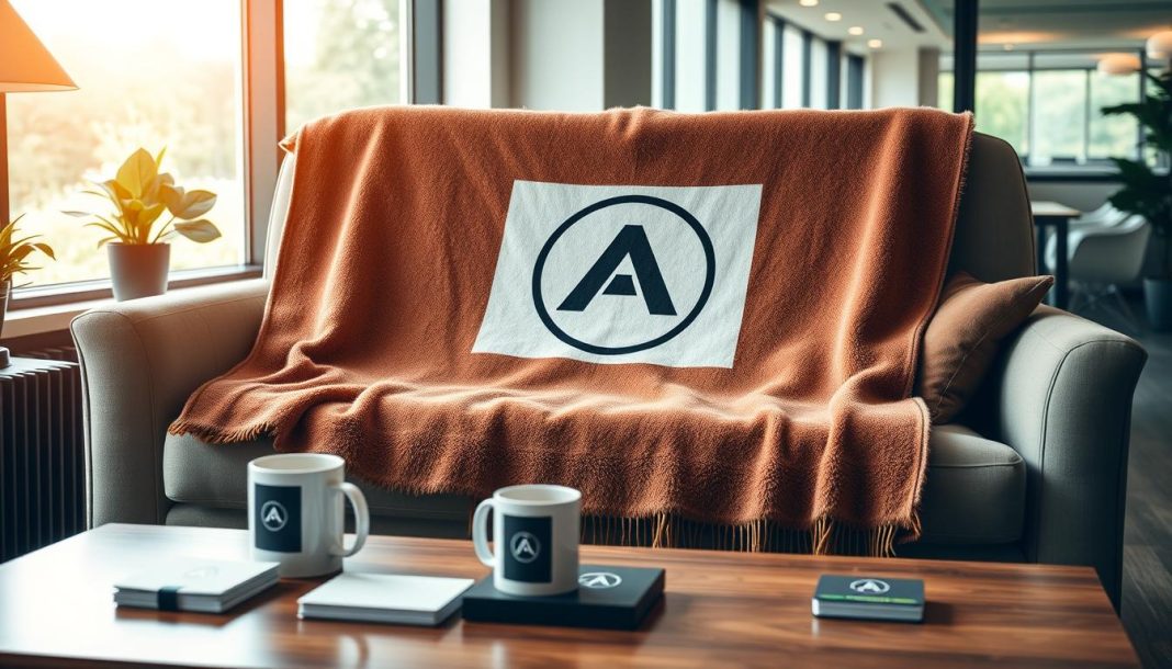 Koc z logo firmy – twórz unikalne upominki