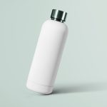 White reusable water bottle